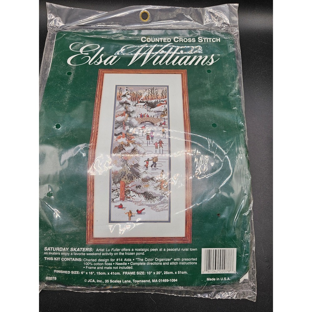 Elsa Williams Saturday Skaters Counted Cross Stitch Kit 02078 Lu Fuller Winter